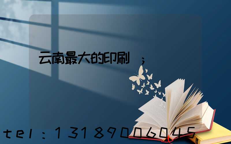 云南最大的印刷廠