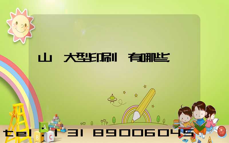 山東大型印刷廠有哪些