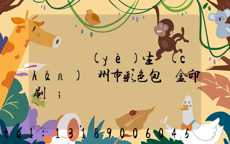 廣東專業(yè)生產(chǎn)廣州市彩色包裝盒印刷廠